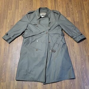Brooks Brothers Men's Zip-out Wool Vintage Trench Coat Made in USA 40R XL C79